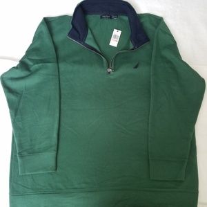 Nautica Green Zippered Sweater 3XL